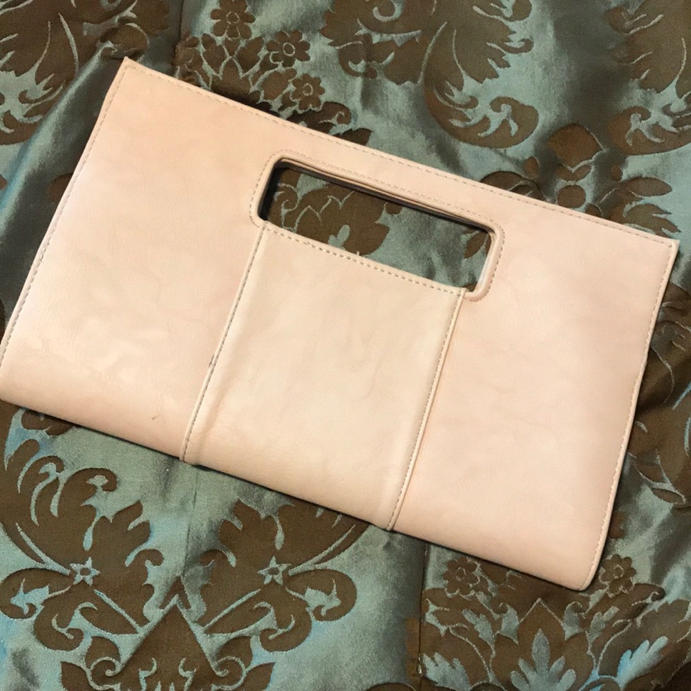 Blush pink clutch
